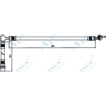 Фото Тормозной шланг APEC braking HOS4085