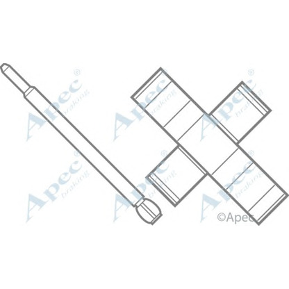 Foto Zubehörsatz, Scheibenbremsbelag APEC braking KIT271