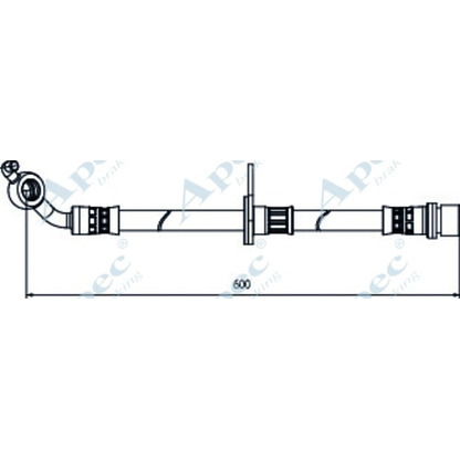 Foto Tubo flexible de frenos APEC braking HOS4123