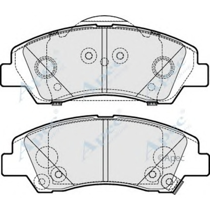 Photo Kit de plaquettes de frein, frein à disque APEC braking PAD2012