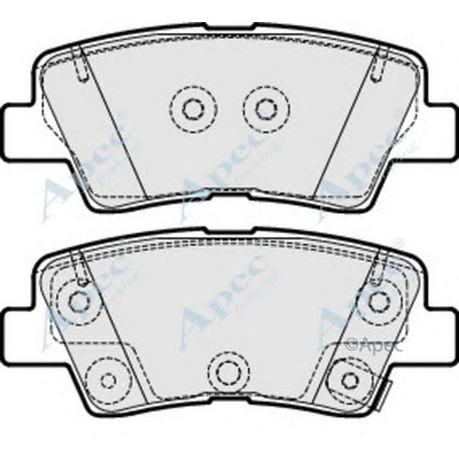 Фото Комплект тормозных колодок, дисковый тормоз APEC braking PAD1989