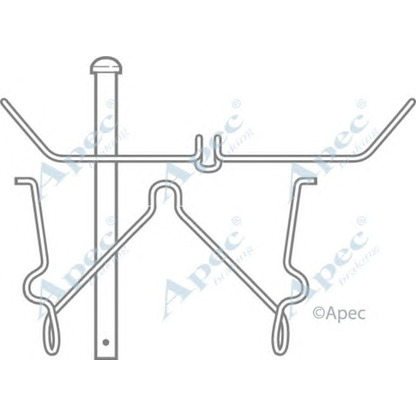 Фото Комплектующие, колодки дискового тормоза APEC braking KIT298