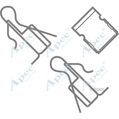 Фото Комплектующие, колодки дискового тормоза APEC braking KIT308