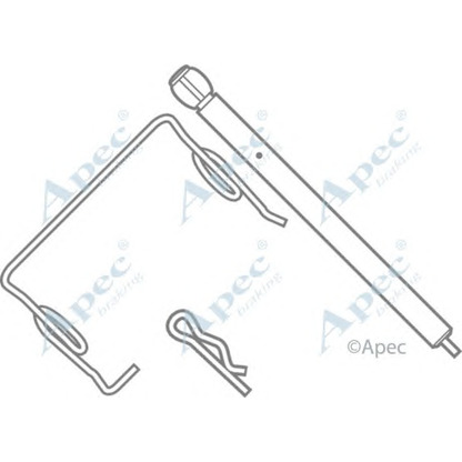 Photo Kit d'accessoires, plaquette de frein à disque APEC braking KIT313