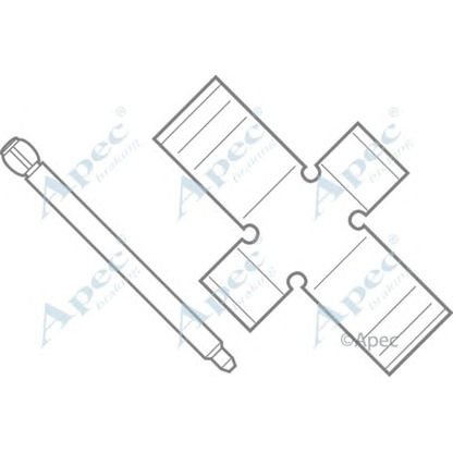 Фото Комплектующие, колодки дискового тормоза APEC braking KIT424