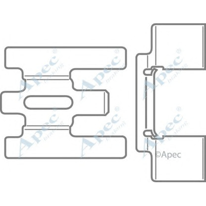 Foto Zubehörsatz, Scheibenbremsbelag APEC braking KIT433