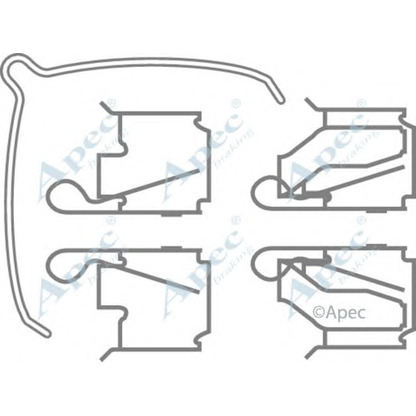 Foto Kit accessori, Pastiglia freno APEC braking KIT440