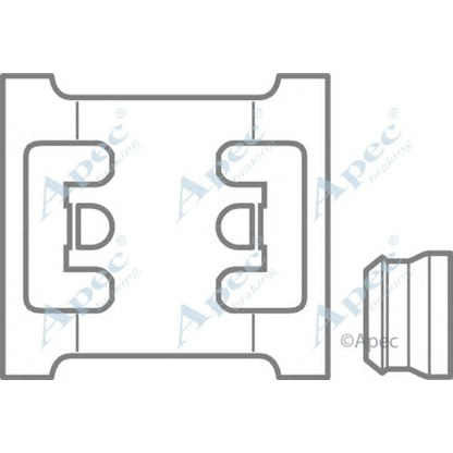 Foto Kit de accesorios, pastillas de frenos APEC braking KIT445