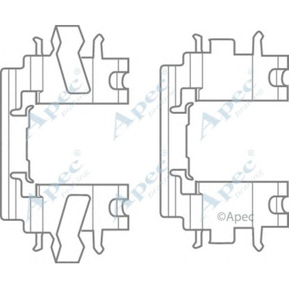 Фото Комплектующие, колодки дискового тормоза APEC braking KIT451