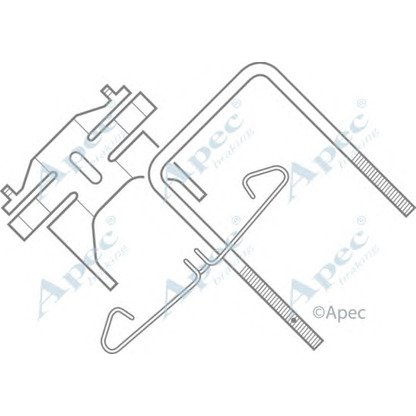 Фото Комплектующие, колодки дискового тормоза APEC braking KIT500