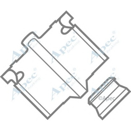 Фото Комплектующие, колодки дискового тормоза APEC braking KIT552