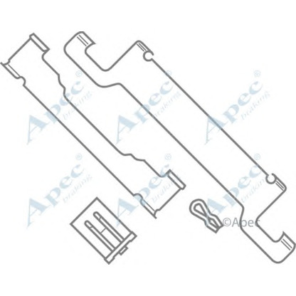 Фото Комплектующие, колодки дискового тормоза APEC braking KIT556