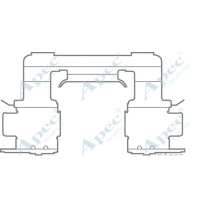 Photo Kit d'accessoires, plaquette de frein à disque APEC braking KIT576