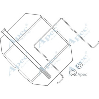 Foto Zubehörsatz, Scheibenbremsbelag APEC braking KIT590