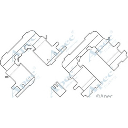 Foto Zubehörsatz, Scheibenbremsbelag APEC braking KIT591