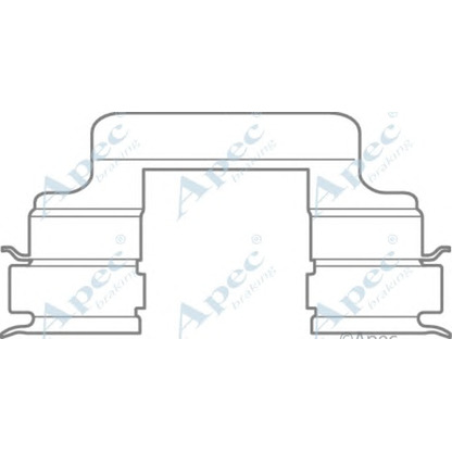 Foto Zubehörsatz, Scheibenbremsbelag APEC braking KIT593