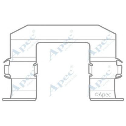 Photo Kit d'accessoires, plaquette de frein à disque APEC braking KIT1023