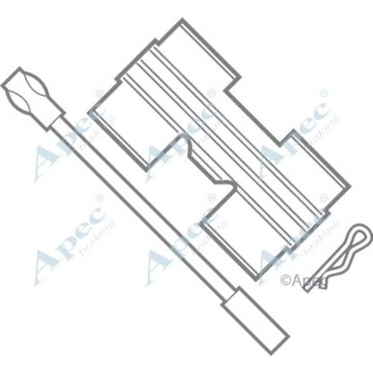 Photo Kit d'accessoires, plaquette de frein à disque APEC braking KIT238