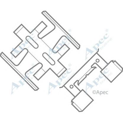 Foto Kit accessori, Pastiglia freno APEC braking KIT406