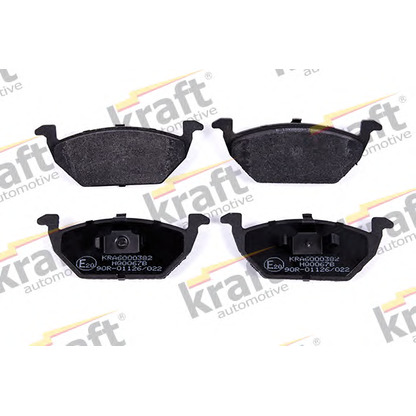 Photo Brake Pad Set, disc brake KRAFT AUTOMOTIVE 6000382