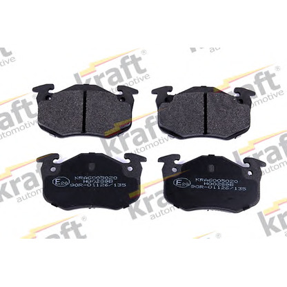 Photo Brake Pad Set, disc brake KRAFT AUTOMOTIVE 6005020