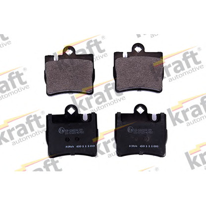 Photo Kit de plaquettes de frein, frein à disque KRAFT AUTOMOTIVE 6011180