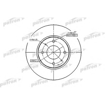 Photo Brake Disc PATRON PBD4054