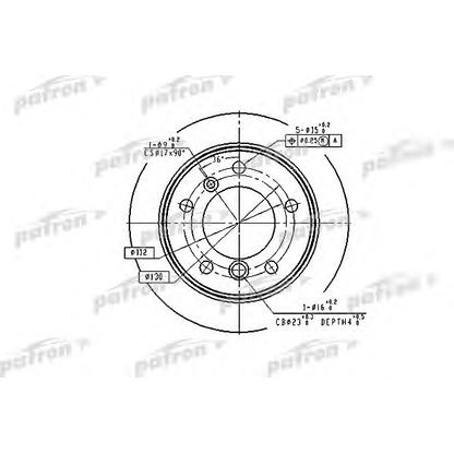 Photo Disque de frein PATRON PBD4087