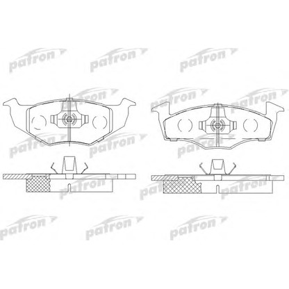 Foto Kit pastiglie freno, Freno a disco PATRON PBP1054