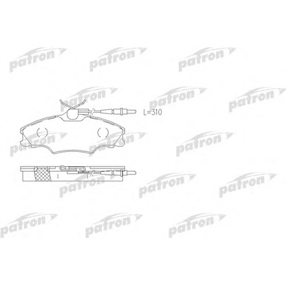 Photo Brake Pad Set, disc brake PATRON PBP1062