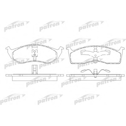 Photo Kit de plaquettes de frein, frein à disque PATRON PBP1098