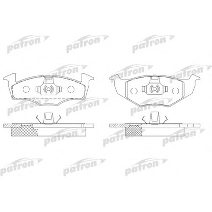 Фото Комплект тормозных колодок, дисковый тормоз PATRON PBP1101