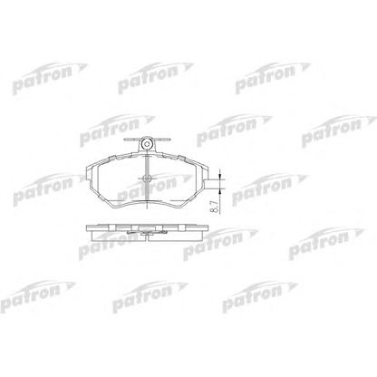 Photo Brake Pad Set, disc brake PATRON PBP1312