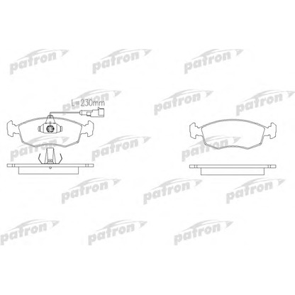 Photo Brake Pad Set, disc brake PATRON PBP1377