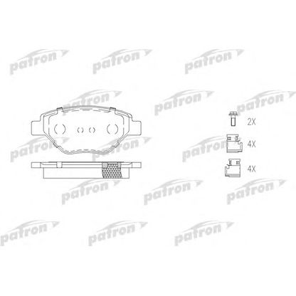 Фото Комплект тормозных колодок, дисковый тормоз PATRON PBP1409