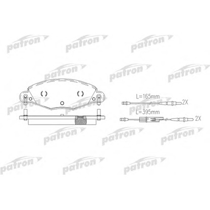 Photo Kit de plaquettes de frein, frein à disque PATRON PBP1412