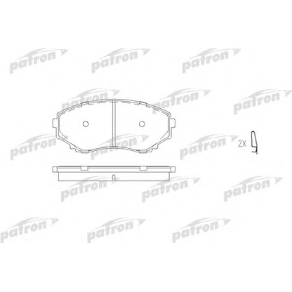 Photo Kit de plaquettes de frein, frein à disque PATRON PBP1445