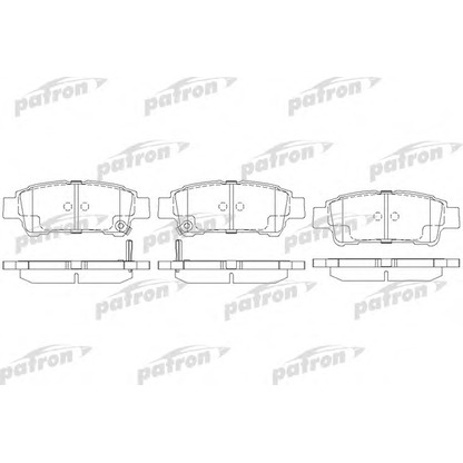 Фото Комплект тормозных колодок, дисковый тормоз PATRON PBP1530