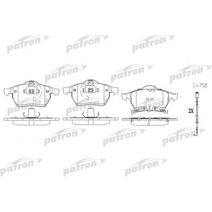 Photo Brake Pad Set, disc brake PATRON PBP1535