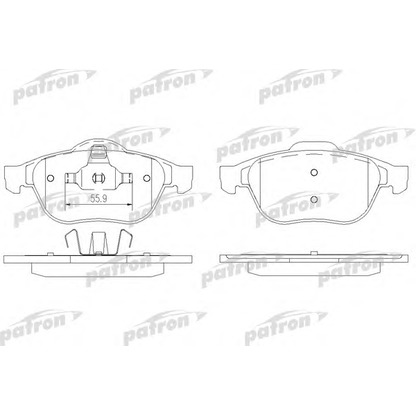 Фото Комплект тормозных колодок, дисковый тормоз PATRON PBP1541