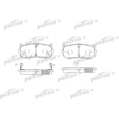 Photo Brake Pad Set, disc brake PATRON PBP1569