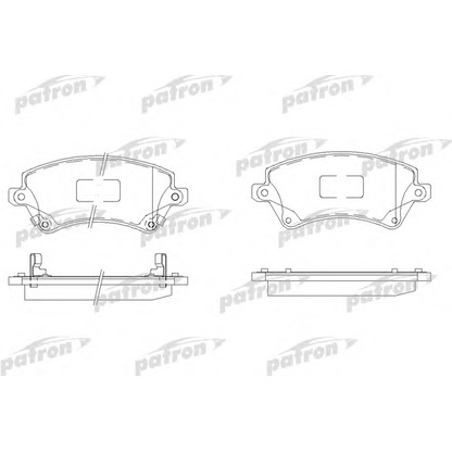Фото Комплект тормозных колодок, дисковый тормоз PATRON PBP1573