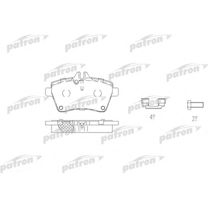 Фото Комплект тормозных колодок, дисковый тормоз PATRON PBP1593