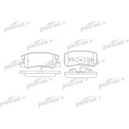 Zdjęcie Zestaw klocków hamulcowych, hamulce tarczowe PATRON PBP1604