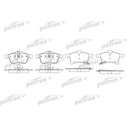 Zdjęcie Zestaw klocków hamulcowych, hamulce tarczowe PATRON PBP1640