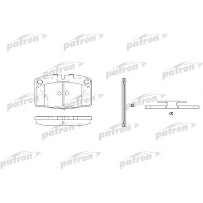 Photo Kit de plaquettes de frein, frein à disque PATRON PBP173