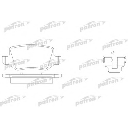 Photo Kit de plaquettes de frein, frein à disque PATRON PBP1782