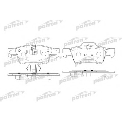 Фото Комплект тормозных колодок, дисковый тормоз PATRON PBP1831