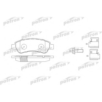 Photo Kit de plaquettes de frein, frein à disque PATRON PBP1923