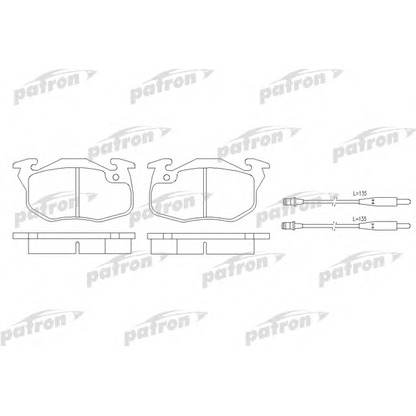 Photo Kit de plaquettes de frein, frein à disque PATRON PBP393
